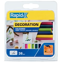 Produktbild von Rapid® - Klebesticks farbig - Trend ø7 x 90mm 36er Pack, 5001426