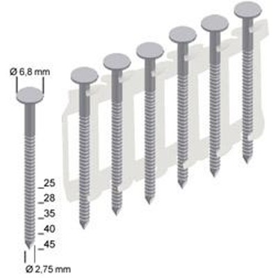 Produktbild von PREBENA® - Haftennägel CNH25/25RFRI, 3.000 Stück