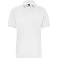 Produktbild von James & Nicholson - Herren Bio Workwear Poloshirt Stretch JN1806, weiß, Größe 5