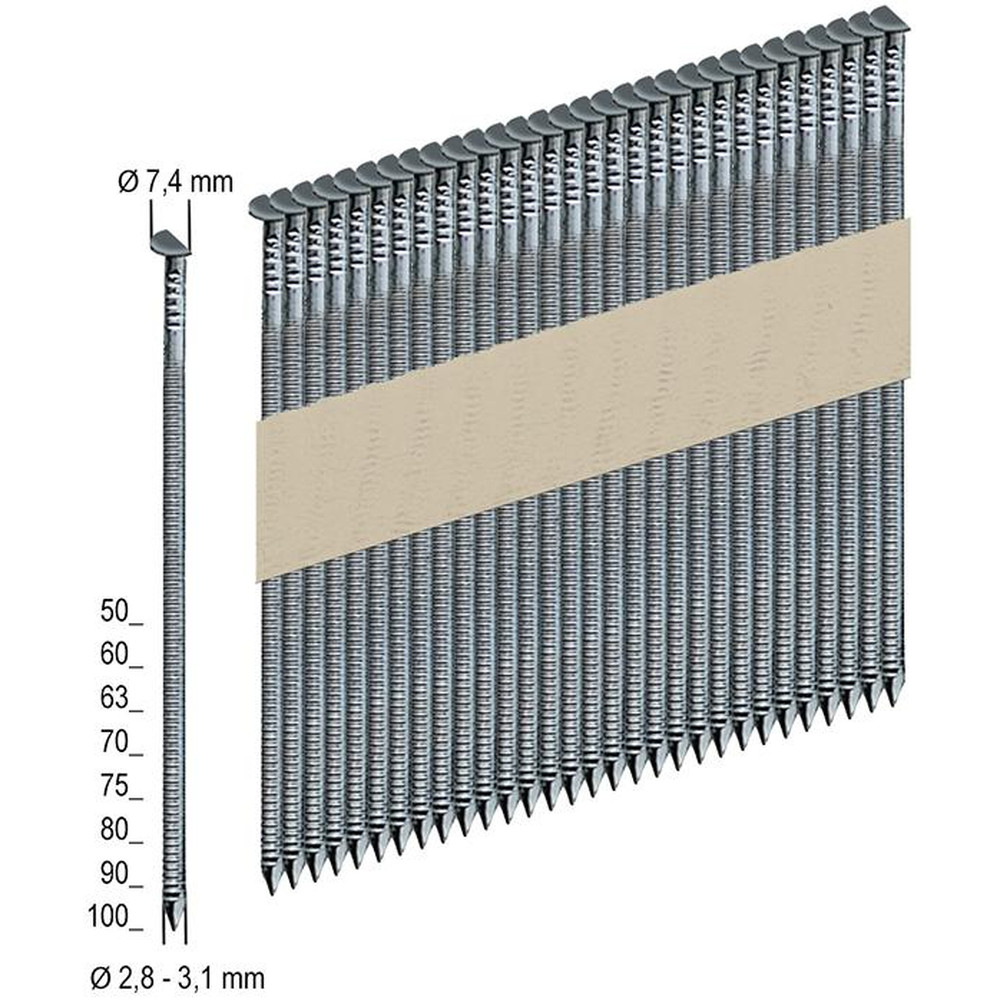 PREBENA® Halbkopfnagel, 3.000 Stück PR31/80NKRI Produktbild img1 L