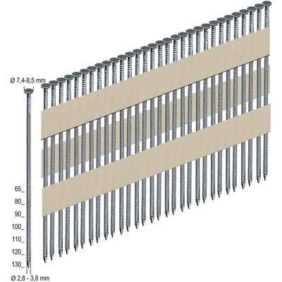 Produktbild von PREBENA® - Rundkopfnagel, 2.700 Stück RKP28/65NKRI