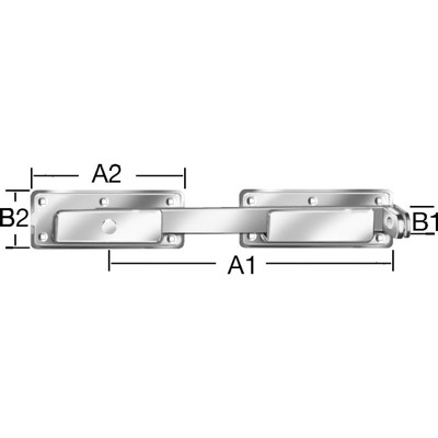 Produktbild von Vormann - Doppeltorüberwurf, mit Schließöse, gerade,Stahl, verzinkt