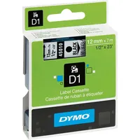 DYMO Schriftbandkassette D1 S0720530 12mm x 7m schwarz auf weiß Produktbild