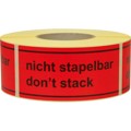 Produktbild von null - Hinweis Etiketten "nicht stapelbar"