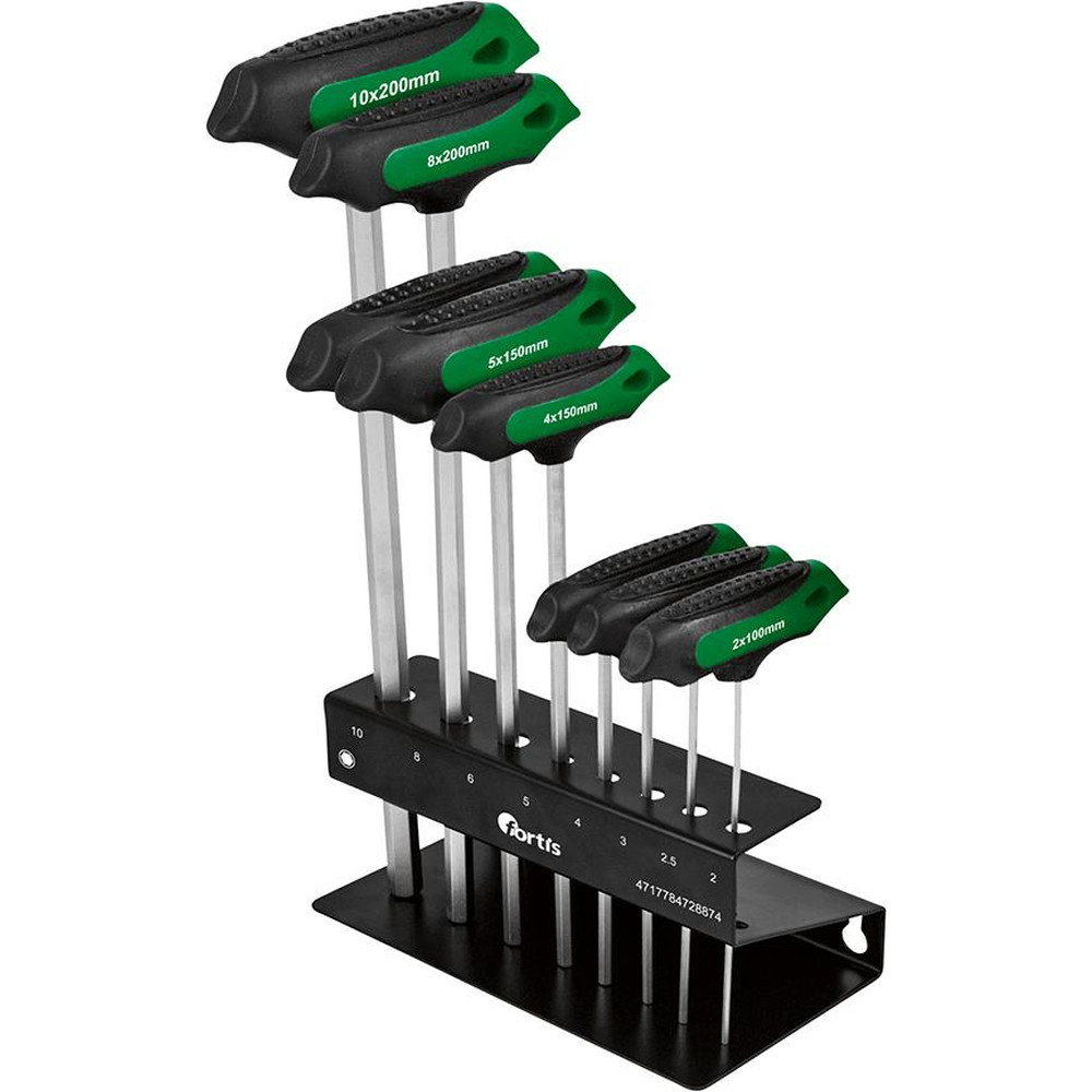 FORTIS T-Griff-Schraubendreher-Satz Innensechskant, 7-teilig 2-8mm Produktbild img2 L