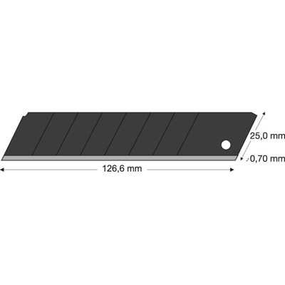 Produktbild von LUTZ BLADES® - Abbrechklinge black 25mm, 10 Stück