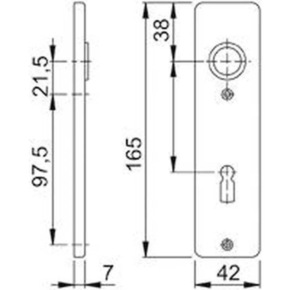 HOPPE® ZT-Kurzschild, London 202KP Produktbild img1 L