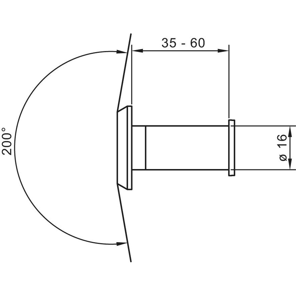 DENI® WET-Türspion, 3980, 200° Produktbild img1 L