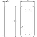 Produktbild von DENI® - Montageplatte, für Türwächter, zum Kleben, silbergrau