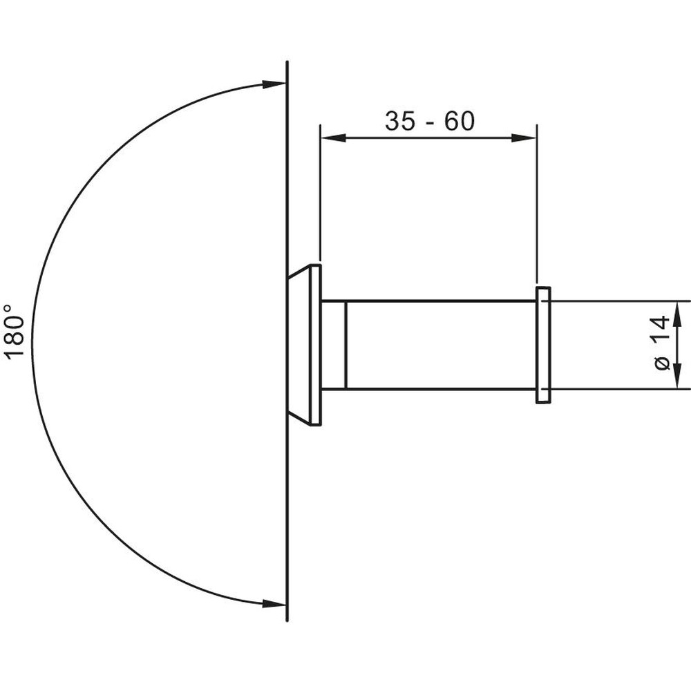 DENI® WET-Türspion, 3980, 180° poliert Produktbild img3 L