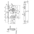 Produktbild von SAG - Einsteckschloss 1413000,WC78/8,D55,F18x235rd,NiSi,DR