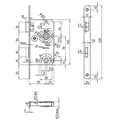 Produktbild von SAG - Einsteckschloss 1413000,WC78/8,D55,F18x235rd,NiSi,DR