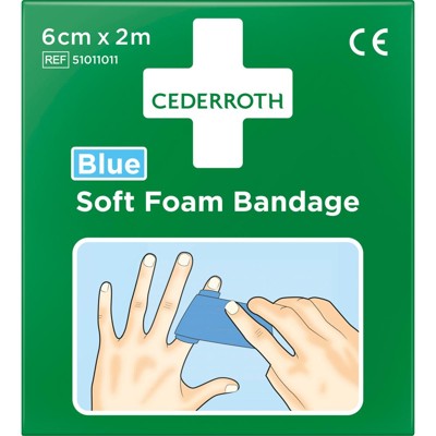 Produktbild von CEDERROTH - Schaumbandage blau 6cm x 2m, 1 Stück