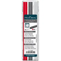 Pica Minen-Set für Zimmermannsbleistift BIG Dry, je 4x 2B / rot / weiß Produktbild