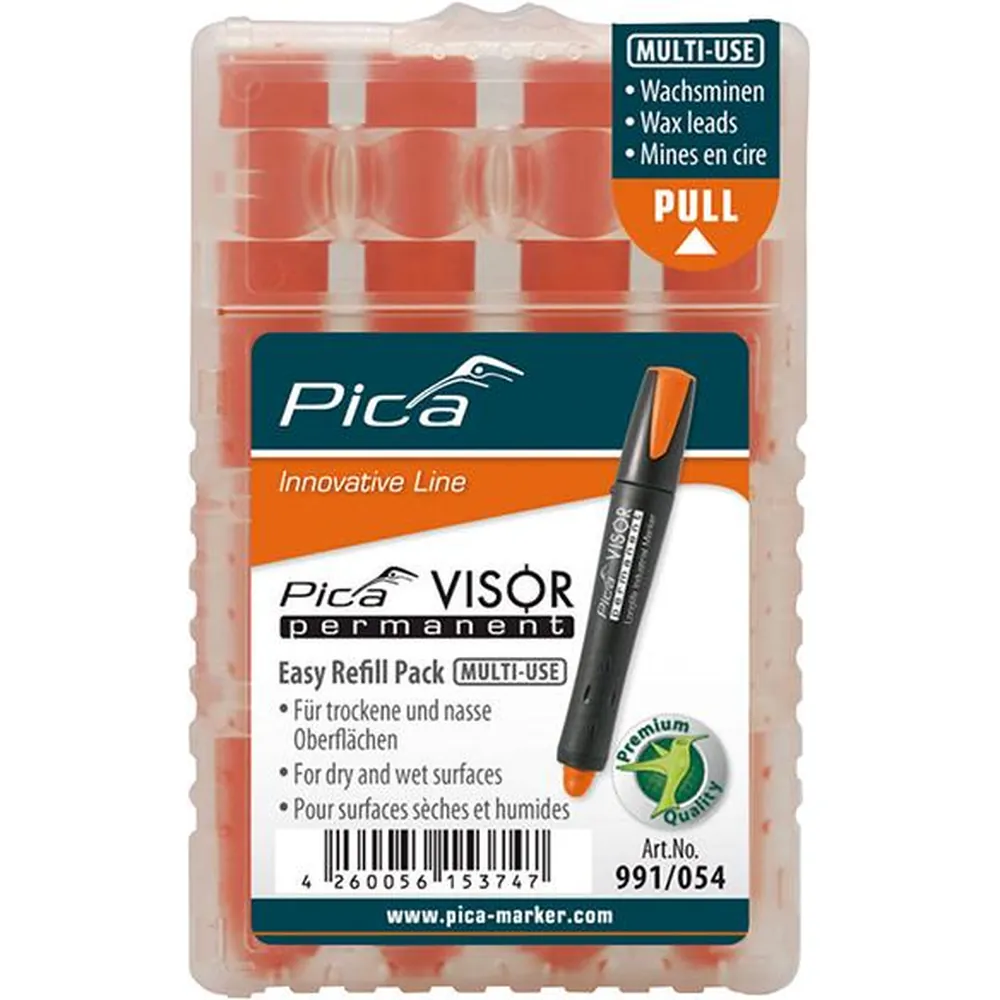 Pica Minen-Set für Permanentmarker VISOR Industrial fluo-orange Produktbild img1 L