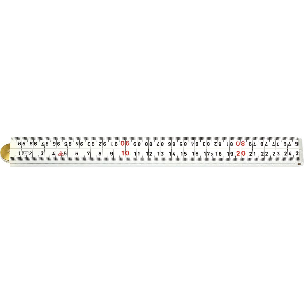 Hultafors Gliedermaßstab Kunststoff 1m x 13mm weiß 4 Glieder Produktbild img1 L