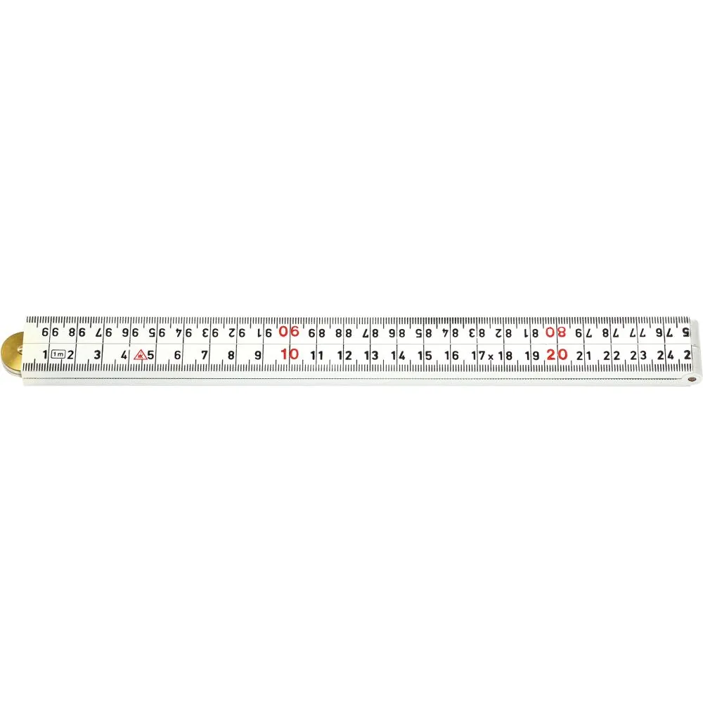 Hultafors Gliedermaßstab Kunststoff 1m x 13mm weiß 4 Glieder Produktbild img1 L