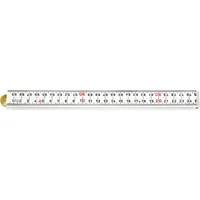 Hultafors Gliedermaßstab Kunststoff 1m x 13mm weiß 4 Glieder Produktbild