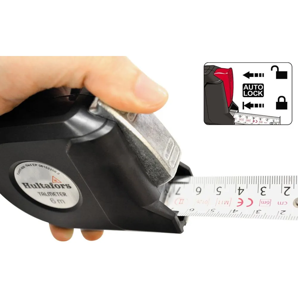 Hultafors Taschenbandmaß Talmeter 6m x 25mm weiß Produktbild img4 L