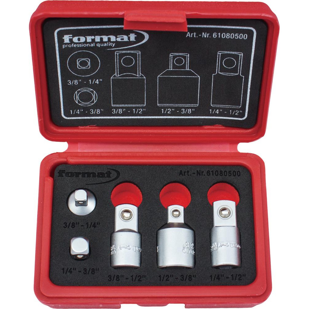 FORMAT Vergrößerungsstück-/ Reduzierstück-Satz 1/4" -1/2" 5-teilig Produktbild img1 L