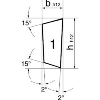 Produktbild von WILKE - Drehling HSSE Form-L 16 x 4 x 200mm Index