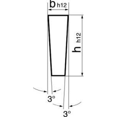 Produktbild von WILKE - Drehling HSSE Form-E Trapez 25 x 6 x 200mm