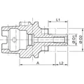 Produktbild von FORTIS - Kombi-Aufsteckdorn DIN 69893A HSK-A100 16x100