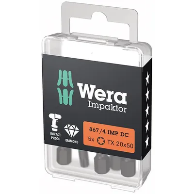 Produktbild von Wera® - Bit Impaktor 1/4" DIN 3126 E6,3 T20 x 50mm 5er Pack