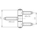 Produktbild von SIMONSWERK - FT-Einbohrband,BAKA® C 1-13,für Kippflügel,3tlg., Ø13mm, topzink