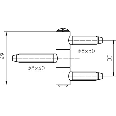 Produktbild von SIMONSWERK - FT-Einbohrband,BAKA® C 1-13,für Kippflügel,3tlg., Ø13mm, topzink