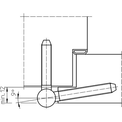 Produktbild von SIMONSWERK - Einbohrband C 1-15 WF,3tlg.,15mm,verkehrsweiß,RAL 9016