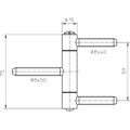 Produktbild von SIMONSWERK - Einbohrband C 1-15 WF,3tlg.,15mm,verkehrsweiß,RAL 9016