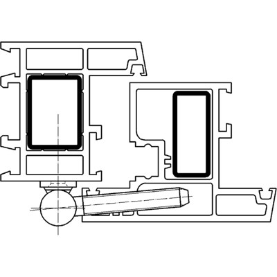 Produktbild von SIMONSWERK - FT-Einbohrb.,SIKU® K 3172 WF,für Drehflügel,2tlg., Ø15mm, verkehrs