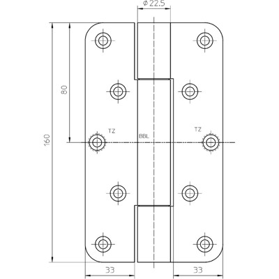 Produktbild von SIMONSWERK - Objektband VARIANT VN 2929/160,Ø22,5,edelstahl matt