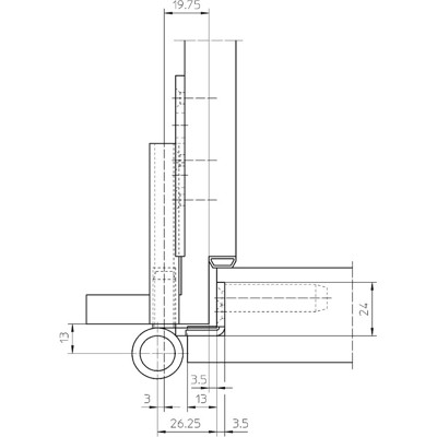 Produktbild von SIMONSWERK - Objektband VARIANT VN 3738/160,Ø22,5,edelstahl matt