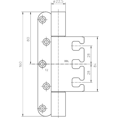 Produktbild von SIMONSWERK - Objektband VARIANT VX 7939/160,Ø22,5,edelstahl matt