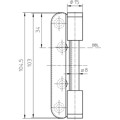 Produktbild von SIMONSWERK - Flügelteil VARIANT V 0037 WF FD,3-tlg.Band, vernickelt