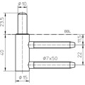 Produktbild von SIMONSWERK - Rahmenteil VARIANT V 3400 WF,DL-R, vernickelt