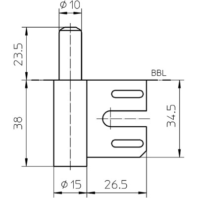 Produktbild von SIMONSWERK - Rahmenteil VARIANT V 8100 WF,DL-R, vernickelt