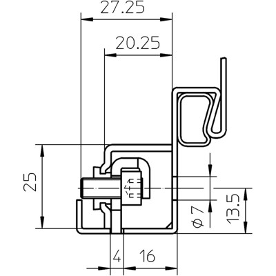 Produktbild von SIMONSWERK - Aufnahmeelement VARIANT® V 8600 verzinkt