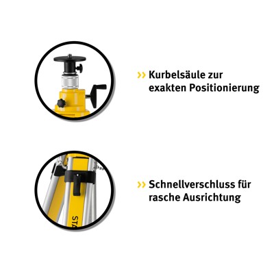 Produktbild von STABILA® - Kurbelsäulen-Baustativ BST-K-M, 69 - 170cm