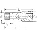 Produktbild von STAHLWILLE® - 1/2" (12,5mm) Steckschlüsseleinsatz Spline SW.7/16" L.50mm