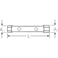 Produktbild von STAHLWILLE® - Doppelsteckschlüssel SW.36 x 41mm L.225mm