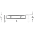 Produktbild von STAHLWILLE® - Doppelsteckschlüssel SW.8 x 9mm L.110mm