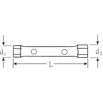 Produktbild von STAHLWILLE® - Doppelsteckschlüssel SW.36 x 41mm L.225mm