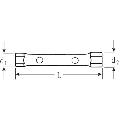Produktbild von STAHLWILLE® - Doppelsteckschlüssel SW.8 x 9mm L.110mm