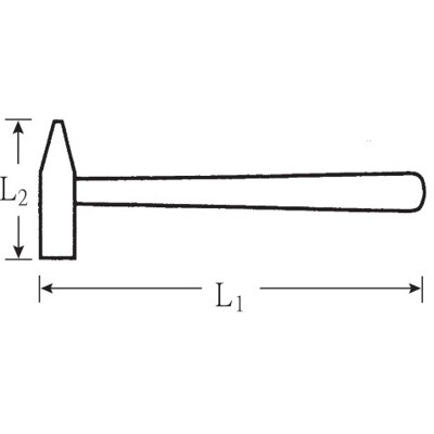 Produktbild von STAHLWILLE® - Schlosserhammer 500 g L.320mm