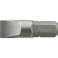 Produktbild von STAHLWILLE® - Bit-Schraubendrehereinsatz 0,6 x 3,5mm Außen-6kant C 6,3mm L.25mm