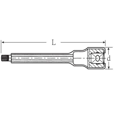 Produktbild von STAHLWILLE® - 3/8" (10mm) VDE-Schraubendrehereinsatz M10 L.136mm D.23mm