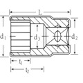 Produktbild von STAHLWILLE® - 1/2" (12,5mm) VDE-Steckschlüsseleinsatz SW.11mm L.56mm